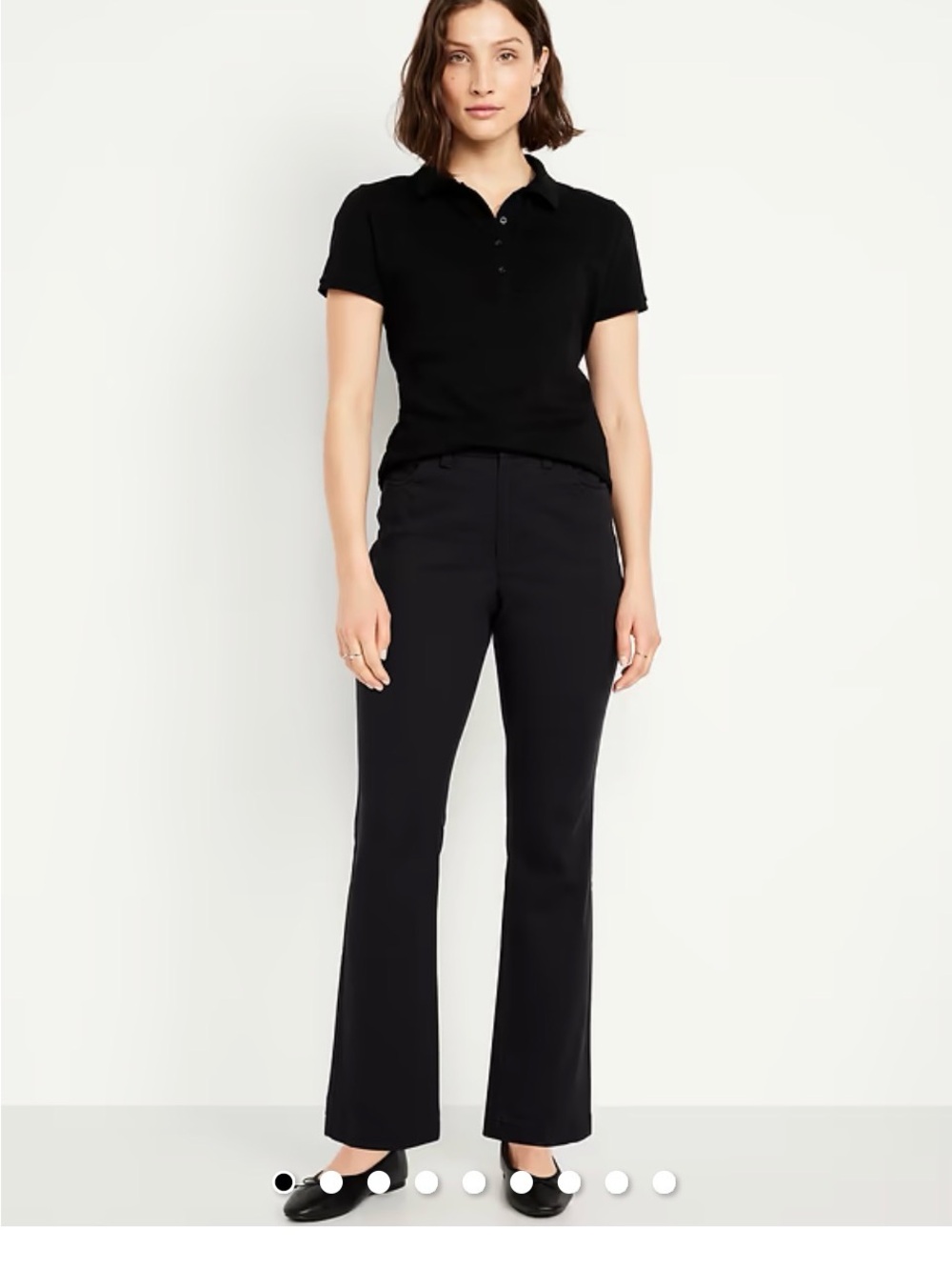 Old Navy Boot cut Mid rise adjustable waist black dress pants size 12 Tall black